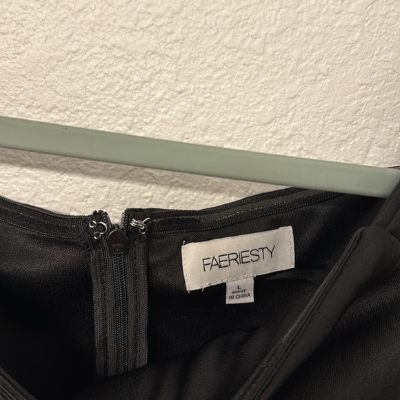 Faeriesty puffer sleeve wide leg dress jumpsuit large NWOT - Picture 6 of 13